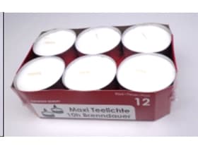 Rechaudkerzen Maxi in Aluhülse, weiss Brenndauer 8 Stunden, 25 x 60 mm