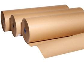 Braun Natronkraft 100 gm2, 150 cm x 475m einseitig glatt, gestreift, unverpackt