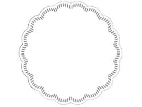 Tassenuntersetzer Tissue 7-lg, ø 120 mm, weiss