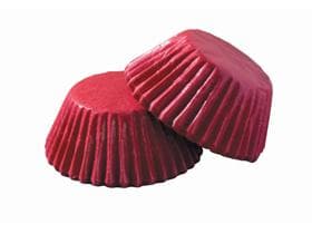 Gebäckkapseln Boden ø 24 mm rund, Höhe 16 mm, aus Pergamin rot