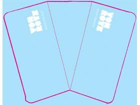 OPP-Zuschnitte 25 my, transparent 19 x 12 x 13 cm trapezförmig, Druck