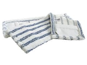 Microfaser Borstenmopp 50 cm, weiss mit blau-weissen Polyesterstreifen