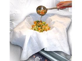 Passiertuch Polyamid Vlies, 75 x 75 cm, reissfest,