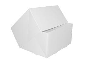 Patisserieschachtel 18 x 14 x 9 cm weiss lackiert, unbedruckt