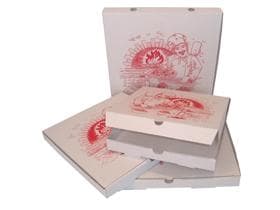 Pizzakarton 34.5 x 34.5 x 3 cm Qualität Kraft 1209, Neutraldruck