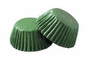 Gebäckkapseln Boden ø 24 mm rund, Höhe 16 mm, aus Pergamin grün