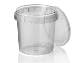 Runddose 155 ml, ø 69 mm, Höhe 67 mm Polypropylen, transparent, mit Deckel