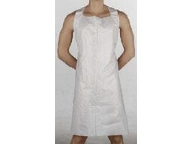 Einweg-Plastikschürzen 125 x 81 cm weiss, wasserdicht und dehnbar, 20 my