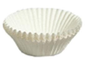 Gebäckkapseln Boden ø 60 mm rund, Höhe 27 mm, aus Pergamin weiss