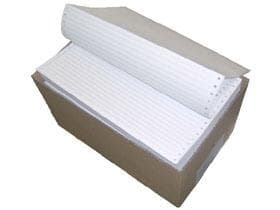 Endlosformulare A4 quer  blanko weiss 70 gm2, 1-fach 1/6"