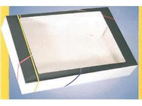 Grosstortenschachtel 44 x 30 x 12 cm weiss lackiert, 2-teilig, mit Standard-