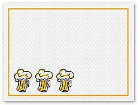 Tischset 1-lagig, 30 x 40 cm, weiss geprägt, gerader Rand, Birra Margherita