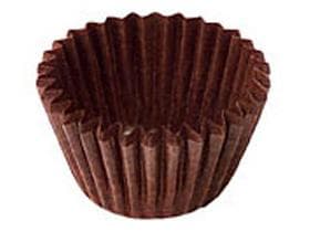 Gebäckkapseln Boden ø 24 mm rund, Höhe 16 mm, aus Pergamin braun