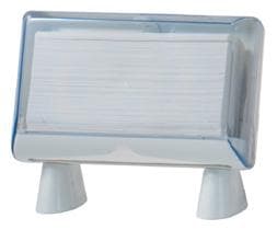 Falthandtuchspender "Unipaper" Mini, transparent / weiss, freistehend mit