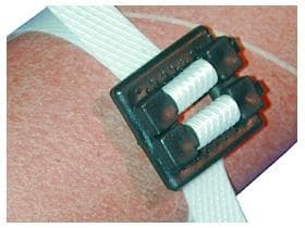 Kunststoff-Spannschnallen 13 mm transparent/weiss