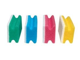 Kratzfrei PU-Schwamm 15 x 7 x 4.5 cm, gelb/weiss, Padschwamm mit weissem Pad