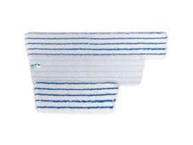 Trapezklettmopp Micro-Borste 55 x 9 cm blau/weiss, Microfaserbezug mit eingear-