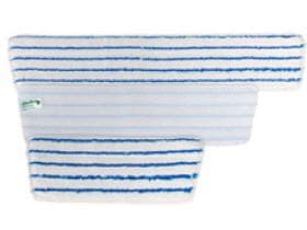 Trapezklettmopp Micro-Borste 40 x 9 cm blau/weiss, Microfaserbezug mit eingear-