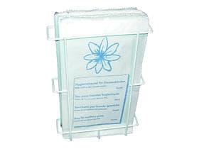 Hygienebeutelhalter aus Draht weiss plastifiziert, 185/178 x 275 mm