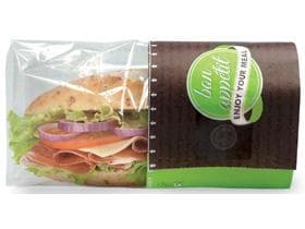Snack Bag gebl. Kraft fettdicht 45 gm2 + PET-Folie 19 my, perforiert, large,