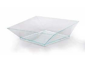 Schale hoch Glamour, aus Kunststoff (PS) kristallgrün, 1700 ml, 213 x 213 x 60 mm