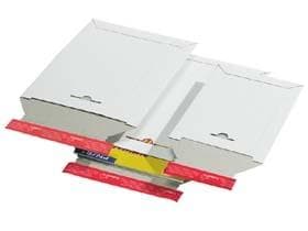 Versandtaschen ColomPac aus Vollpappe weiss, B5, Aussenmass 170 x 250 mm