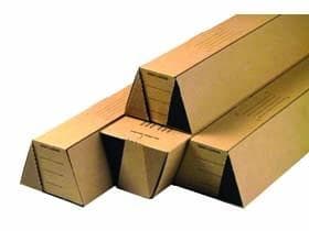 Colompac Trapez Versandverpackung und Archivbox für gerollte Güter, Wellpappe