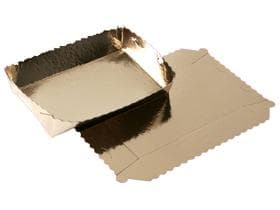 Gebäckschale zum Stecken, innen und aussen gold, 10 x 7.5 x 3.5 cm