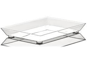 Schale flach Kontengo, Kunststoff (PS) 400 ml, transparent, 130 x 180 x 20 mm