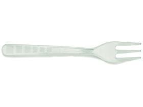 Minigabel Magic, aus Kunststoff (PS) kristallgrün, Länge 100 mm, mit Gravur