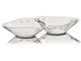 Schale flach Trilogy, aus Kunststoff (PS) transparent, 61 x 110 x 16 mm,
