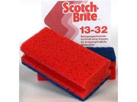 3M Scotch-Brite Reinigungsschwämme 13 rot/blau, 80 x 154 mm, vielseitig