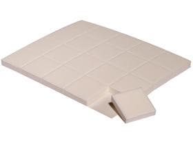 Distanzpolster aus PE 60 weiss 40 x 40 x 10 mm, PE-Schaum, ablösbar