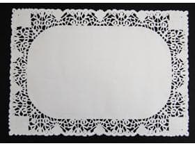 Tortenspitzen 25 x 35 cm rechteckig, hochweiss, fettdicht