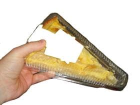 Wähenverpackung Triangel, PET glasklar 180 x 140 x 30 mm mit anhängendem Deckel