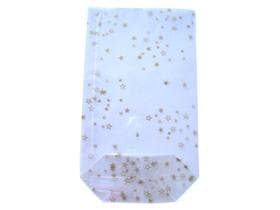 Cellophan-Kreuzbodenbeutel Qualität 325P transparent, 180 x 300 mm, Druck: