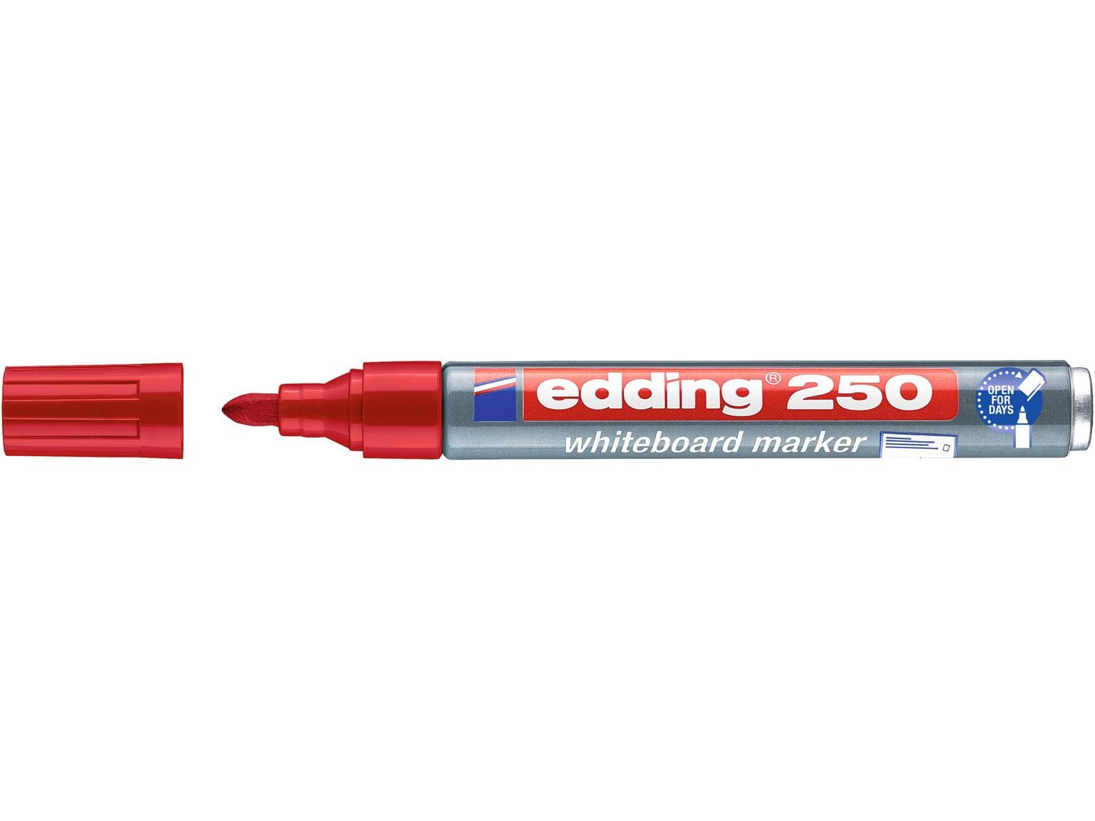 edding Boardmarker 250 rot Rundspitze 1,5-3 mm, Whiteboardmarker