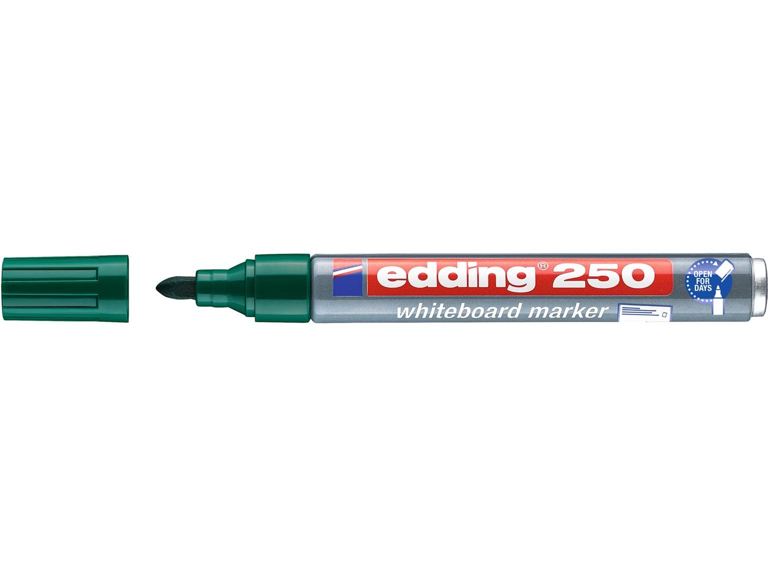 edding Boardmarker 250 grün Rundspitze 1,5-3 mm, Whiteboardmarker