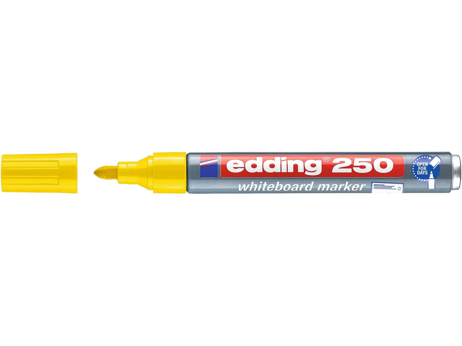 edding Boardmarker 250 gelb Rundspitze 1,5-3 mm, Whiteboardmarker
