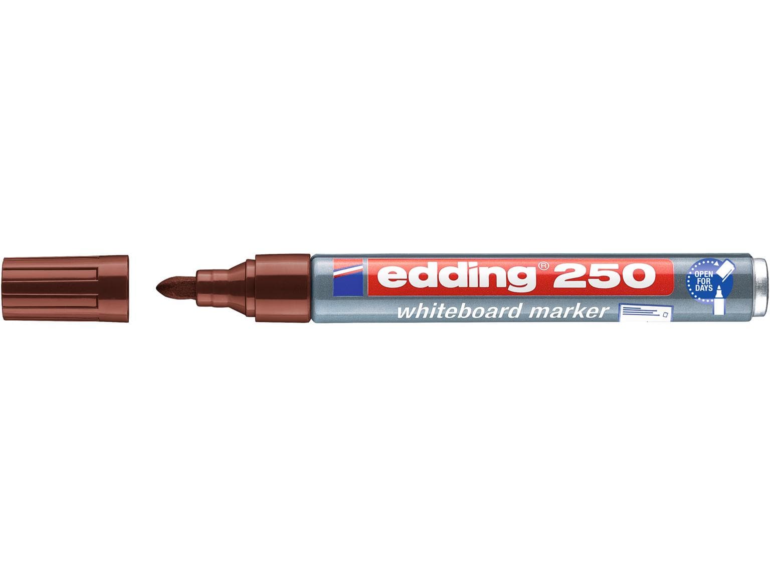 edding Boardmarker 250 braun Rundspitze 1,5-3 mm, Whiteboardmarker