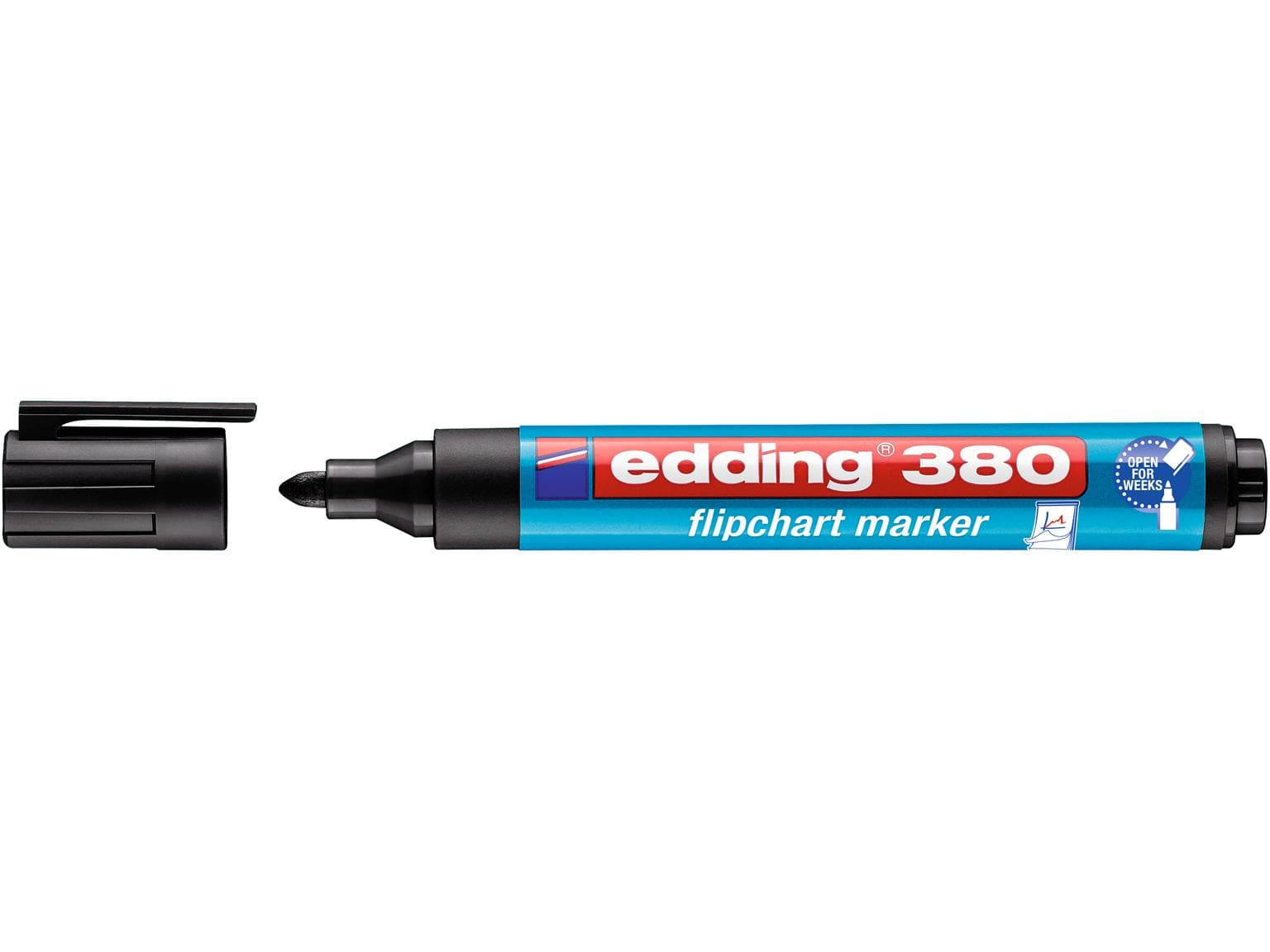edding Flipchartmarker 380 schwarz Rundspitze 1,5-3mm, Flipchartmarker
