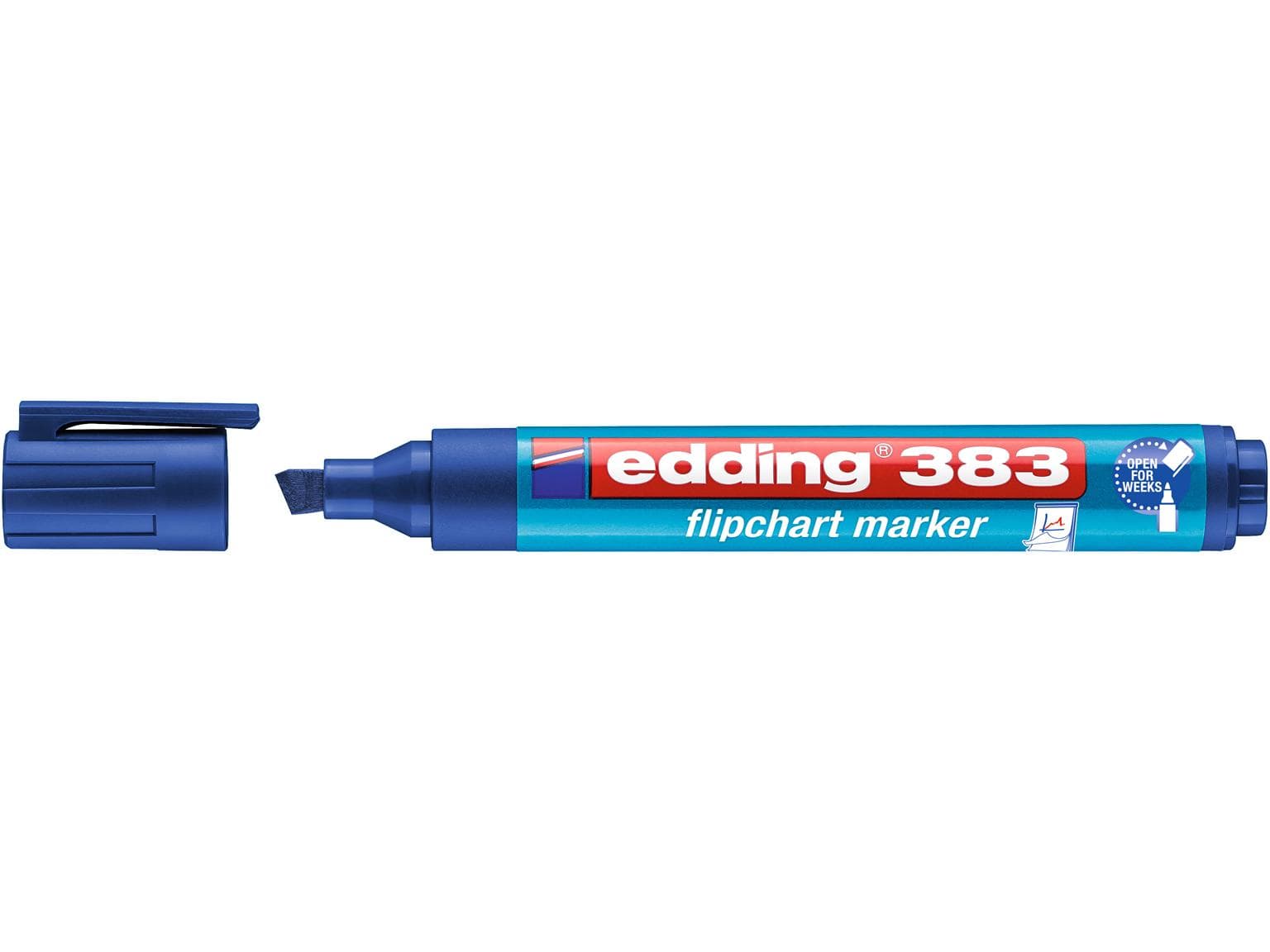 edding Flipchartmarker 383 blau Keilspitze 1-5mm, Flipchartmarker