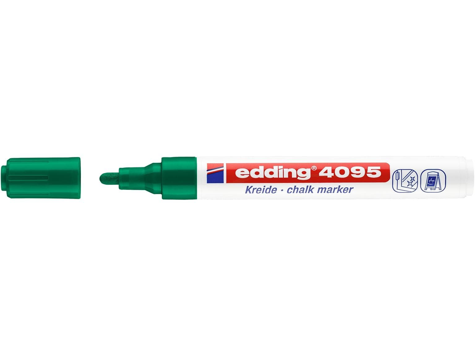 edding Kreidemarker 4095 grün Keilspitze 4-15mm, nicht-permanent