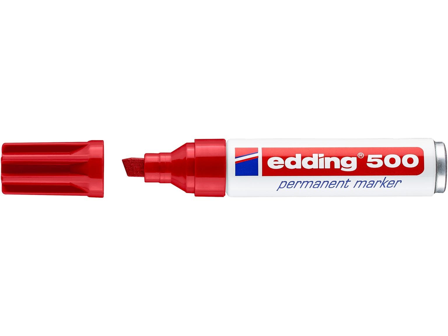 edding Permanentmarker 500 rot Keilspitze 2-7mm, kompakt und praktisch