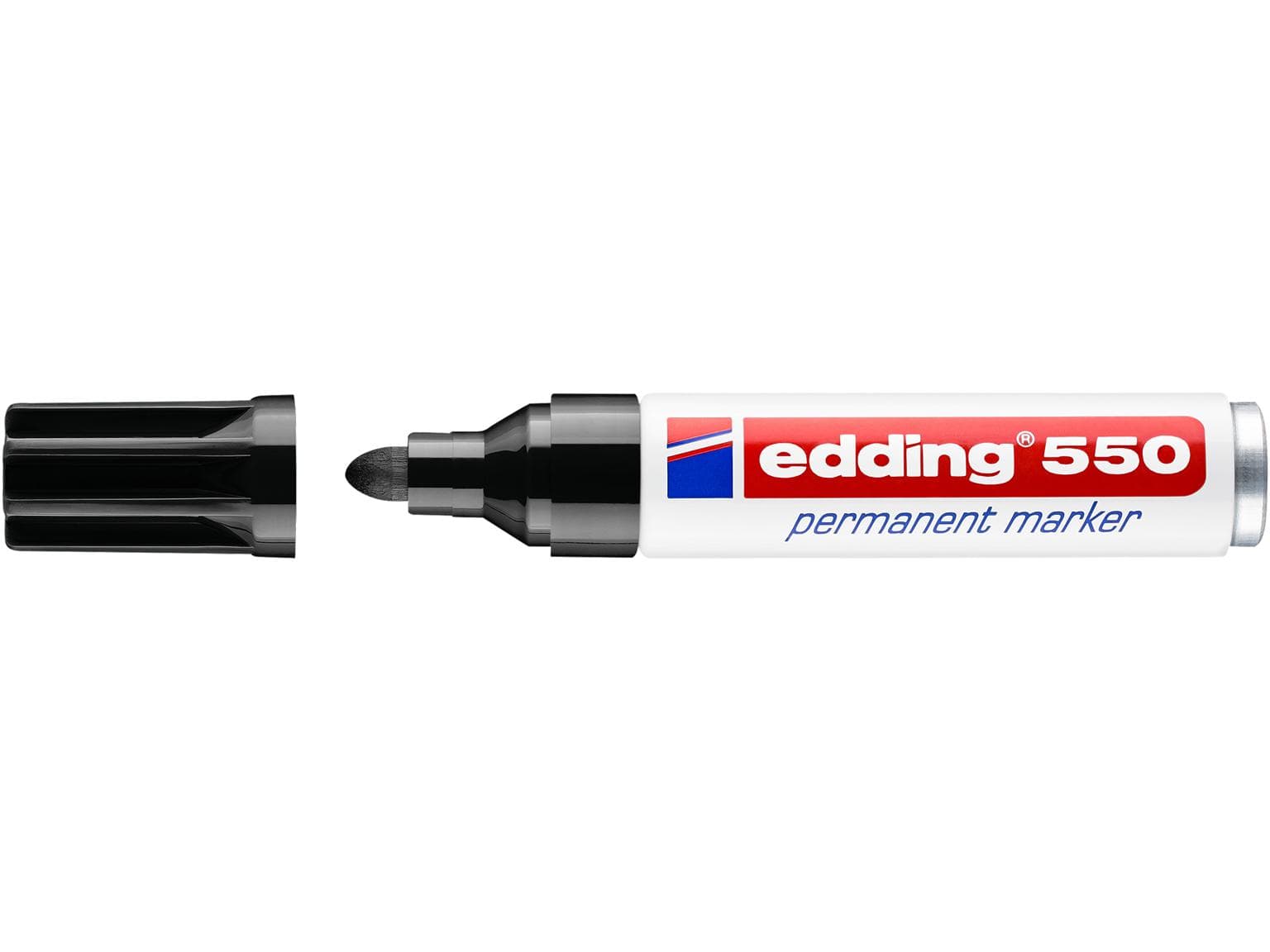 edding Permanentmarker 550 schwarz Rundspitze 3-4mm, kompakt und praktisch