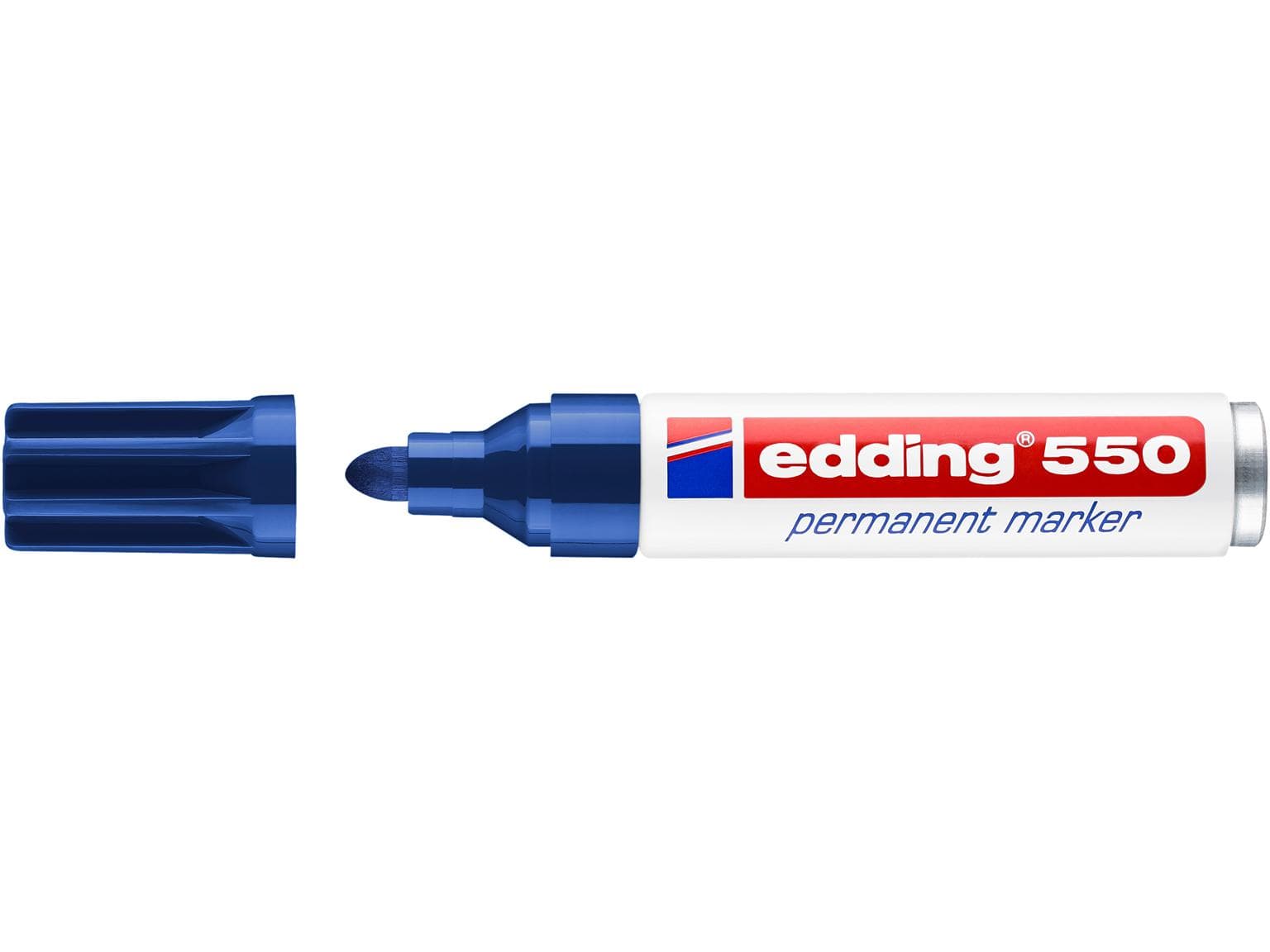 edding Permanentmarker 550 blau Rundspitze 3-4mm, kompakt und praktisch