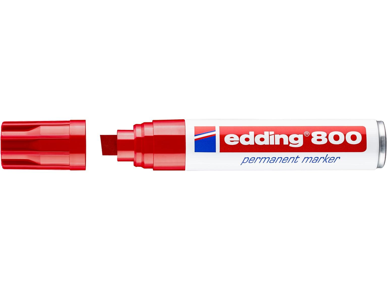 edding Permanentmarker 800 rot Keilspitze 4-12 mm, breites Beschriften