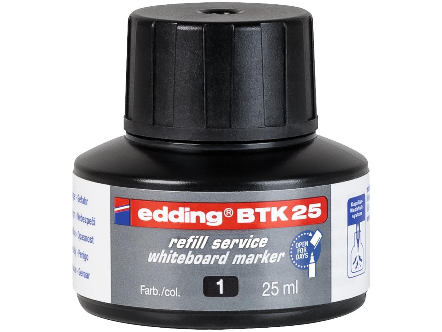 edding Nachfülltinte BTK25 schwarz mit Kapillarsystem