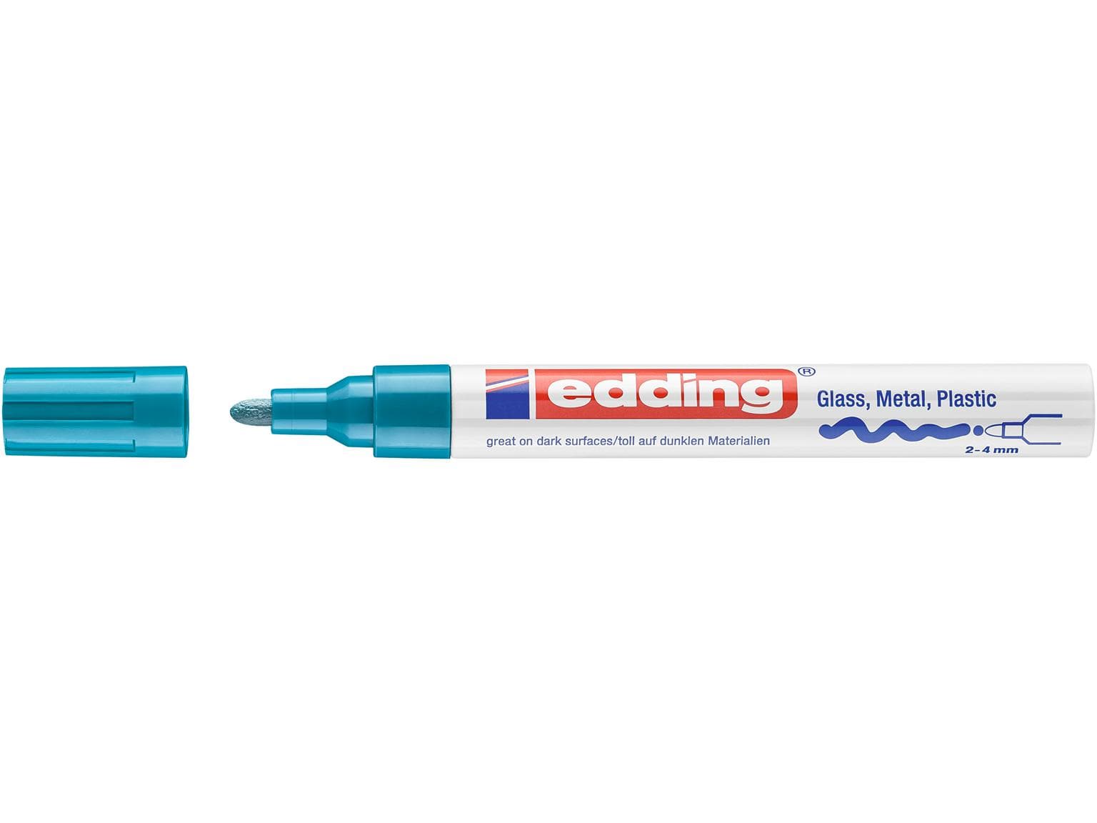 edding Lackmarker 750-CREA hellblau Rundspitze 2-4 mm