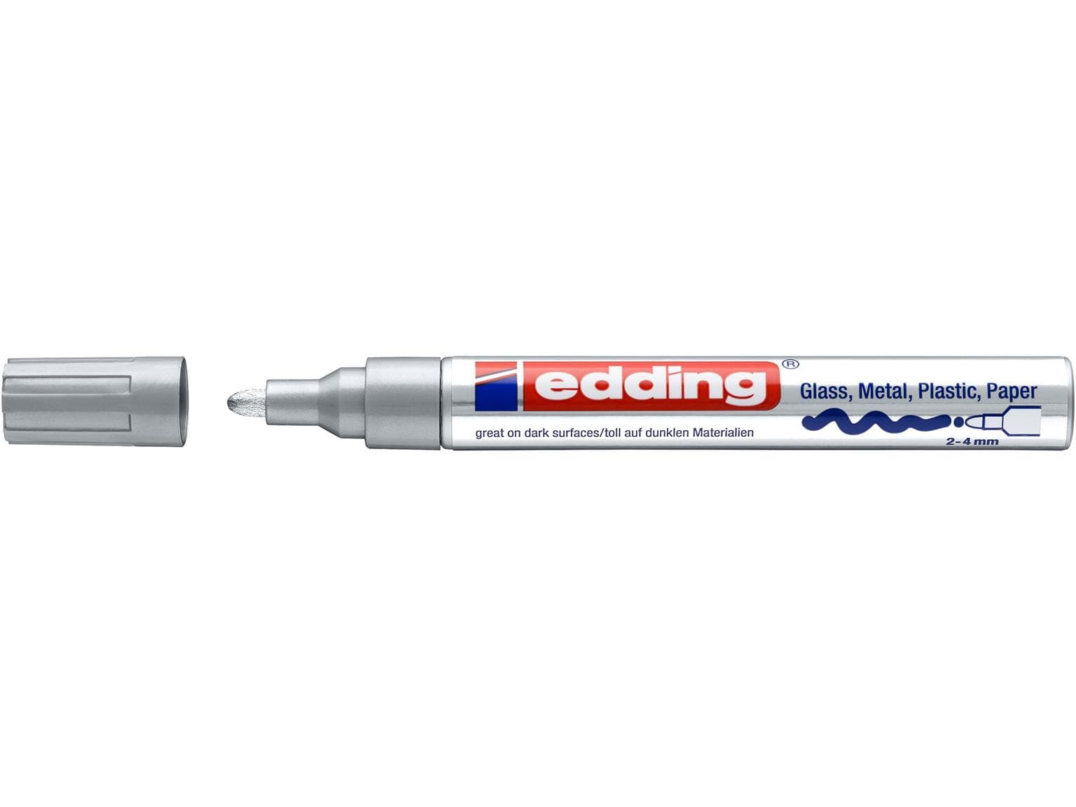 edding Lackmarker 750-CREA silber Rundspitze 2-4 mm